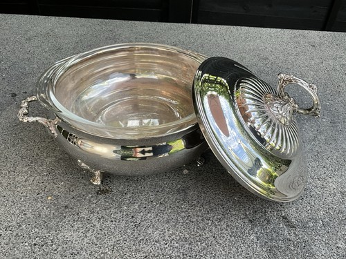 Vintage silverplate casserole