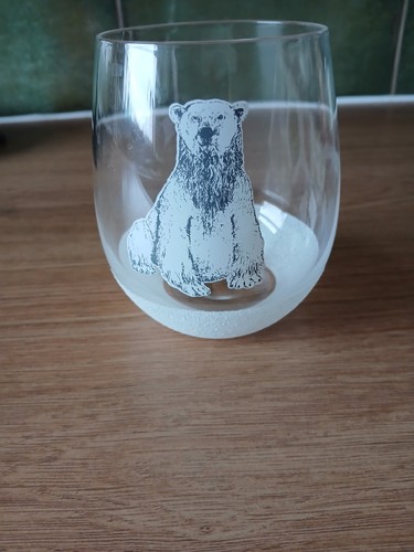 Polar bear glass - bear,