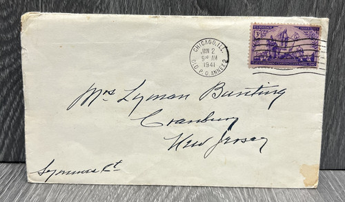 Postal history 1941 chicago - postal,