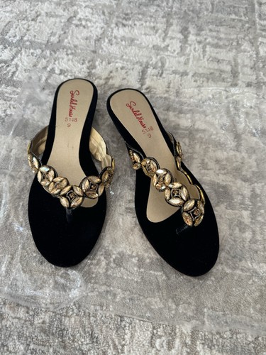 Black velvet gold - velvet, rhinestone