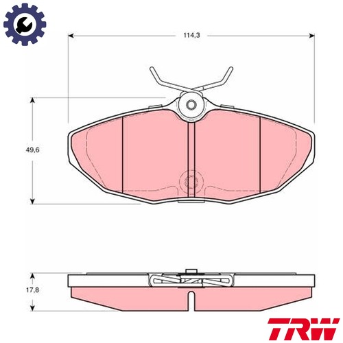 Brake pad set disc - set,
