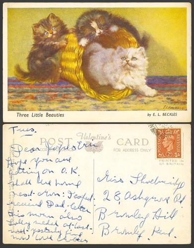 Beckles artist signed cat - e.l.,