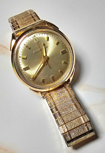 Bulova accutron 1960s 10k gold - bulova,