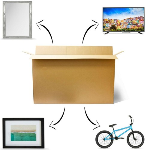 Large cardboard boxes - cardboard, bike