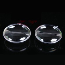 5pcs Clear Flat Circle Baubles Sphere Balls Fillable Christmas Hanging Ornament