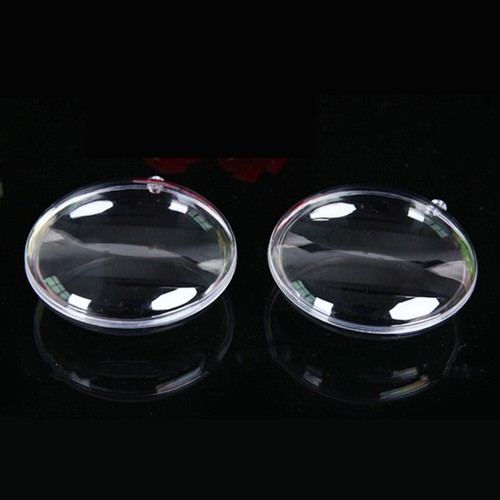 5pcs clear flat circle baubles - circle,