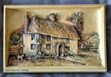 Vintage "Old Cornish Cottage" Plaque by Ivorex Osborne