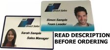 CUSTOM Printed Plastic ID Card, Staff Name Badge, Membership & Business Cards