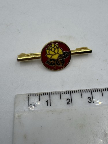 Vintage yellow rose enamel - yellow,