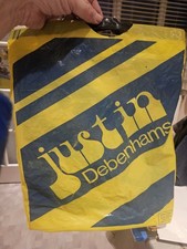 Vintage 1970s Debenhams Justin Fashion Plastic Carrier Bag