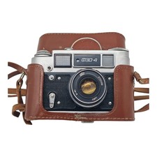 Fed 4 Vintage Camera Lens And Case Vintage Soviet USSR
