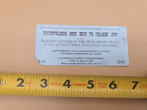 Rockapalooza ohio 2012 ticket - rockapalooza,