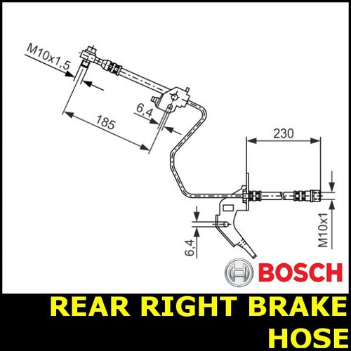 Brake hose rear - brake,