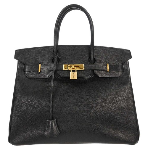Hermes black ardennes birkin - hermes,