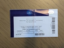 Status Quo 'Thr Last Night Of The Electrics' Tour Ticket Stub 2016