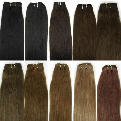 Weft hair extensions real - weft,