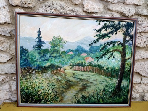 Genuine vintage oil - oil, painting