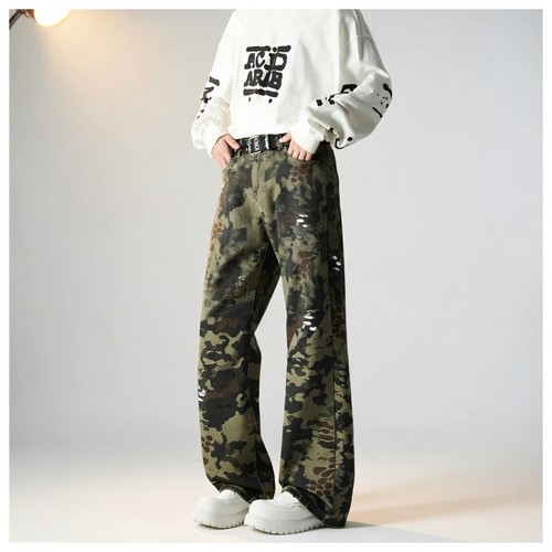 Men baggy jeans wide leg - jeans,