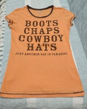 Ladies Genuine Vintage Roper Western T Shirt Small BOOTS,  CHAPS, COWBOY HATS