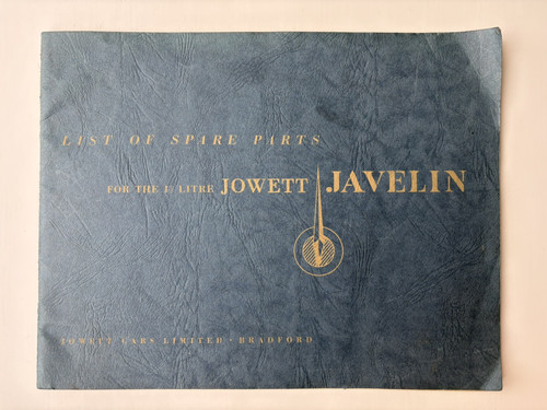 Jowett javelin list - of, spare