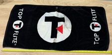 Top Flite Golf Bag Towel Black White Red With Hook Loop 100cm By 50cm