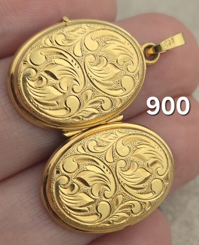 9ct yellow gold floral - 2.2g,