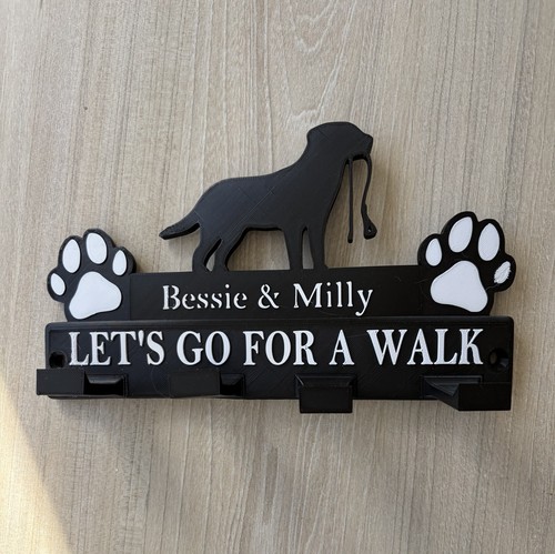 Dog lead wall - lead, mounted