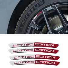 4X LIMITED EDITION Car Wheel Hub Decals Sticker Strip Emblem Badge Accessories