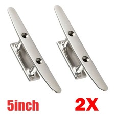 2Pcs 5" 316 Stainless Steel Dock Deck Rope Cleat Boat Cleat For Marine Boat HOT