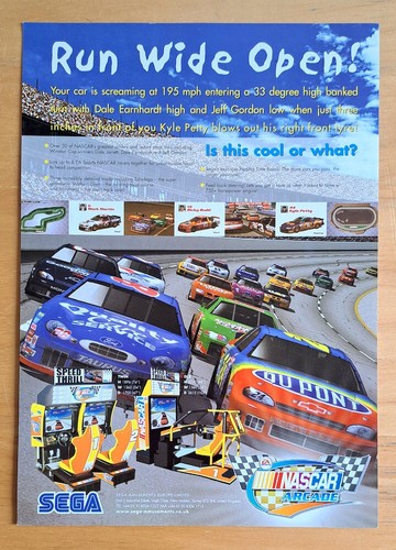 Nascar arcade promo flyer - nascar,