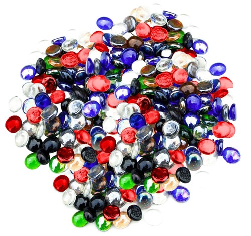 Round glass pebbles stones - glass,