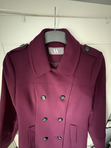 Bhs burgundy double breasted - bhs,