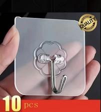 10 Hooks Self Adhesive Strong