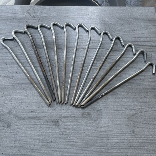 Galvanised metal tent pegs - galvanised,