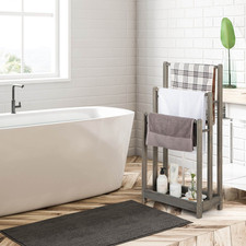 Freestanding Wooden Towel Rack