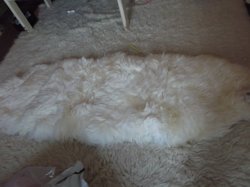 Hand made sheepskin rug extra - sheepskin,
