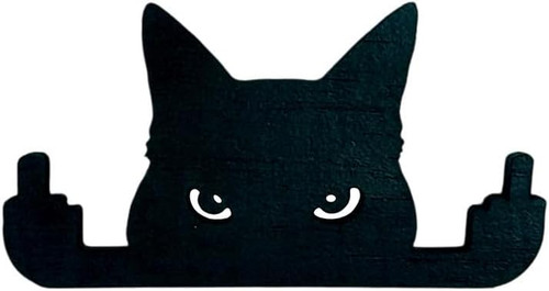 Charming black cat decor - black,