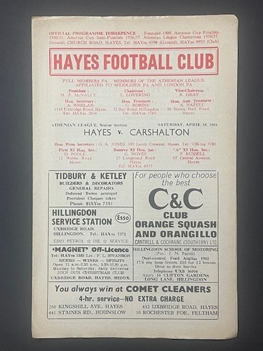 1963 hayes carshalton - v,