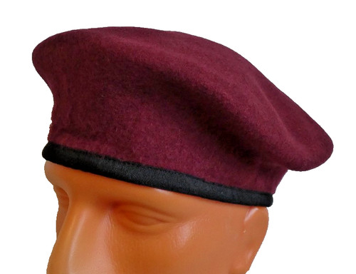 Maroon beret 100 wool size - wool, 56