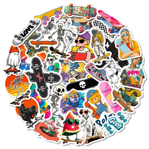 Skateboarding sticker birthday - sticker,