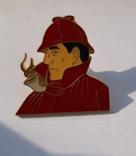 Sherlock Holmes Memorabilia Collector Pin Badge, Enamel badge, Deer stalker, NEW