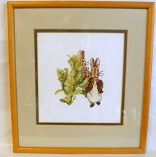 Beatrix Potter Framed Peter Rabbit Cross Stitch, Perfect for a Nursery