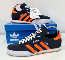 Adidas Originals Samba Super Navy Suede CUSTOM Neon Lava Orange BNIBWT UK 9