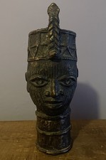 20th Century Benin Bronze King Oba ( 7.5 "x 3 " )