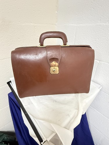 Vintage brown leathe - , 80's