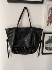 ZARA Black Faux Leather Bucket