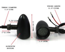 BMW LED Indicators Black Alloy Custom Project for R45 R65 R80 R100 K75 K100