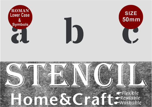 Letter symbols stencils - ,