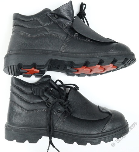 Black leather safety - leather, boots