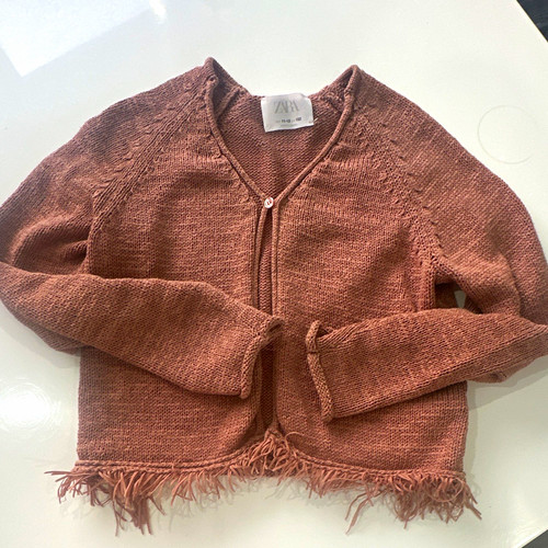 Zara girls knit - v-neck, button